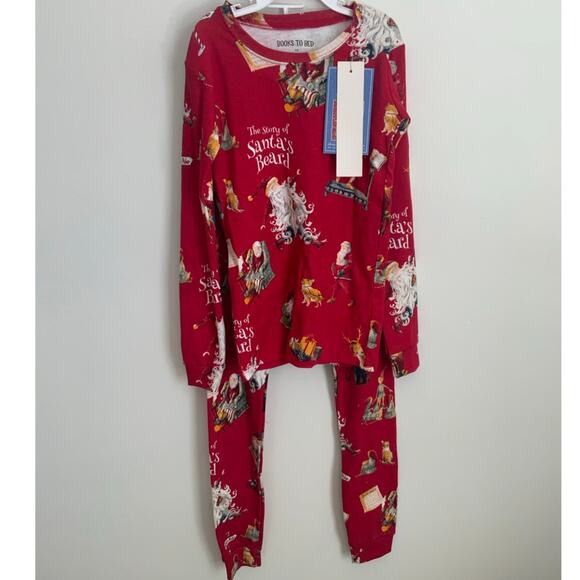 Books to‎ Bed The Story of Santa's Beard pajamas NWT size 10 - Picture 1 of 4